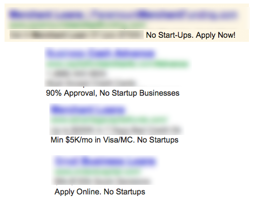 no startup lending