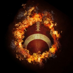 football on fire