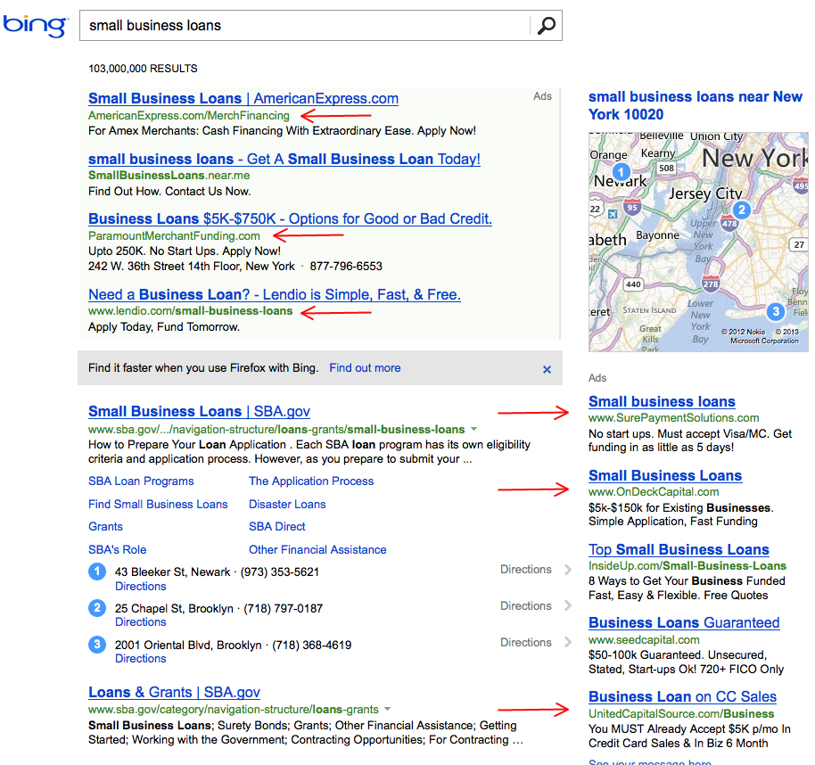 small business loans on bing