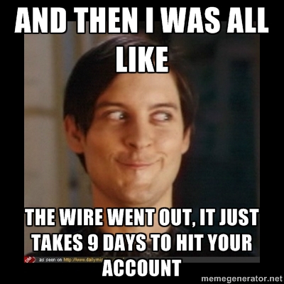 the wire went out