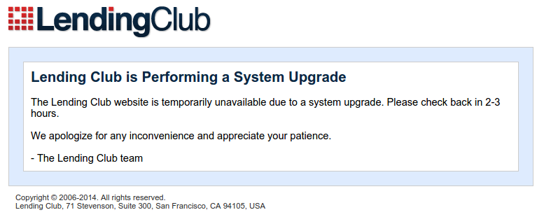 lending club down