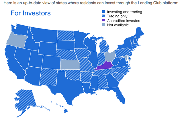 Lending Club investor Map as of 6/29/15