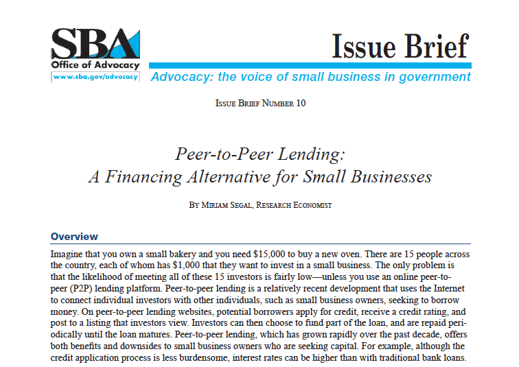 SBA P2P Lending Paper