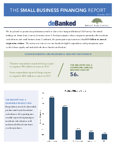 small business financing report -  thumbnail