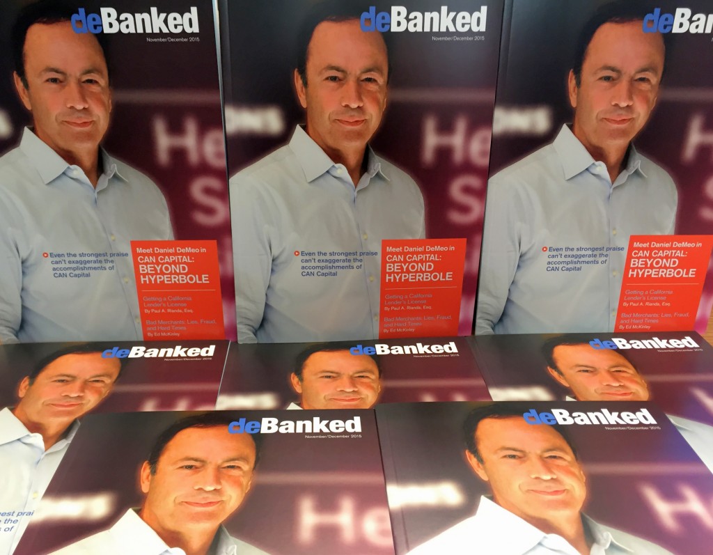 Dan DeMeo CAN Capital deBanked Magazine Cover