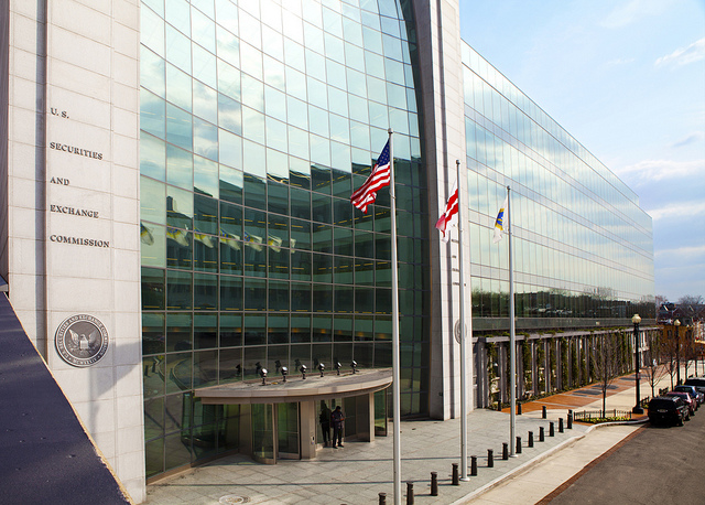 The Security and Exchange Commission office in Washington DC