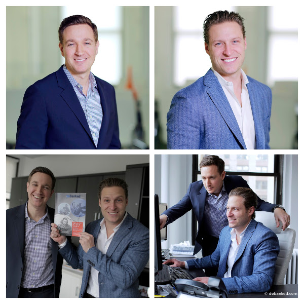 Jared Feldman and Dan Smith of Fora Financial Pose for deBanked Magazine