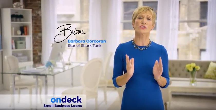 Shark Tank Star Barbara Corcoran Stars in OnDeck TV Commercial | deBanked