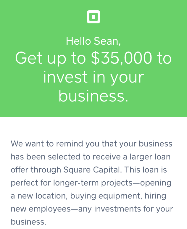 Square Capital Offer