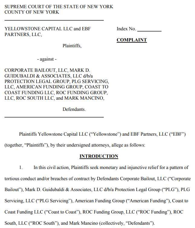 lawsuit against ISOs and debt settlement companies