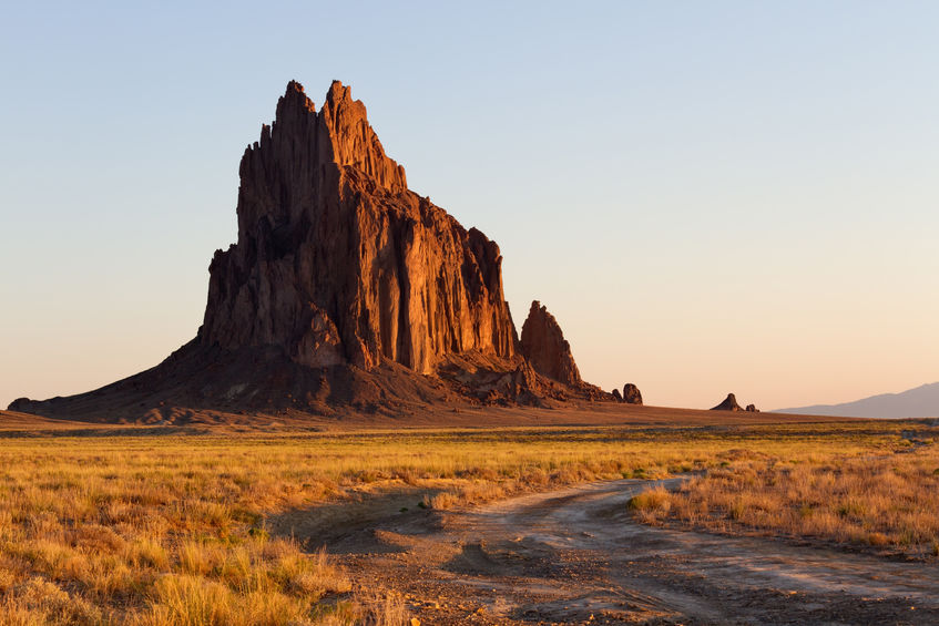 shiprock at sunrise, new mexico