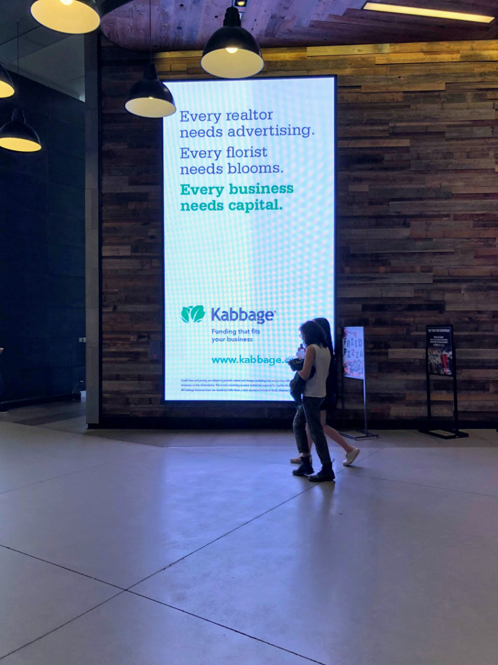 kabbage ad in City Point Mall