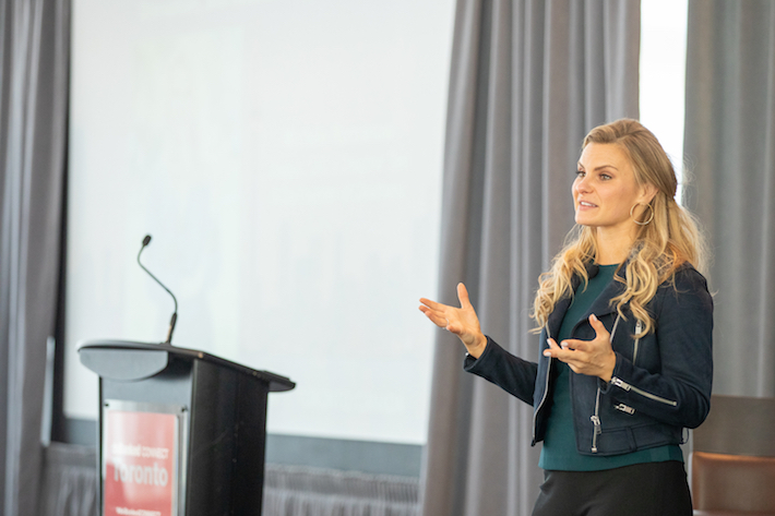 Michele Romanow  speaks at deBanked CONNECT Toronto