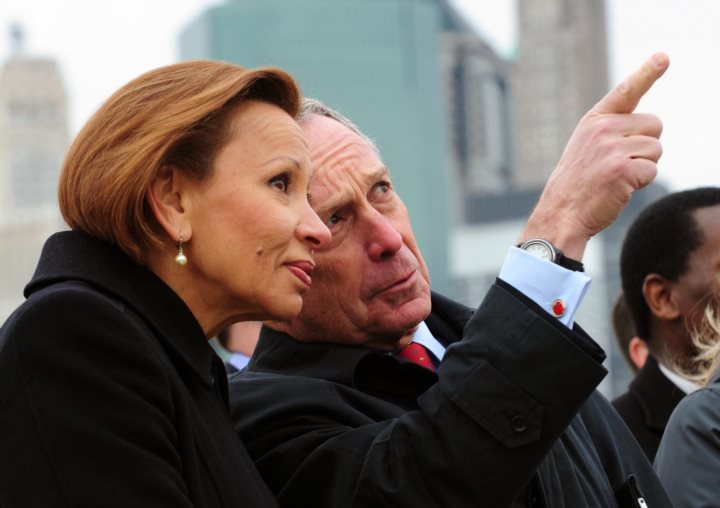 Rep Nydia Velázquez and Michael Bloomberg