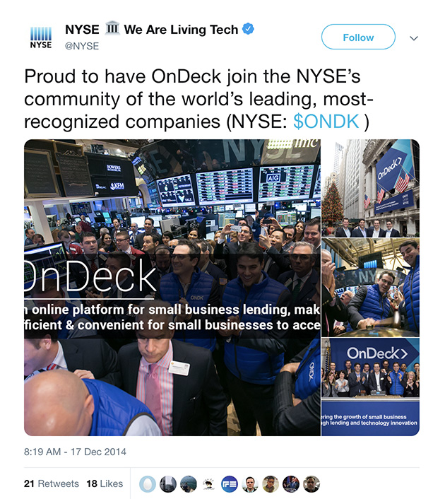 OnDeck IPO