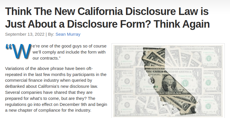 california disclosure law