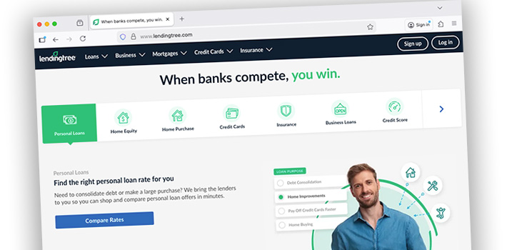 lending tree homepage