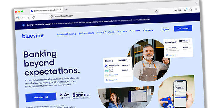 bluevine homepage